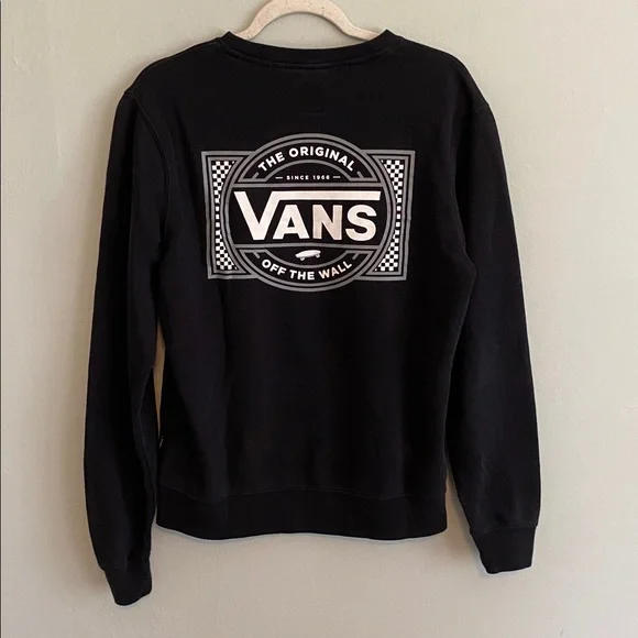 Men’s Vans Classic Black Crewneck Sweatshirt Size Small - Picture 4 of 5